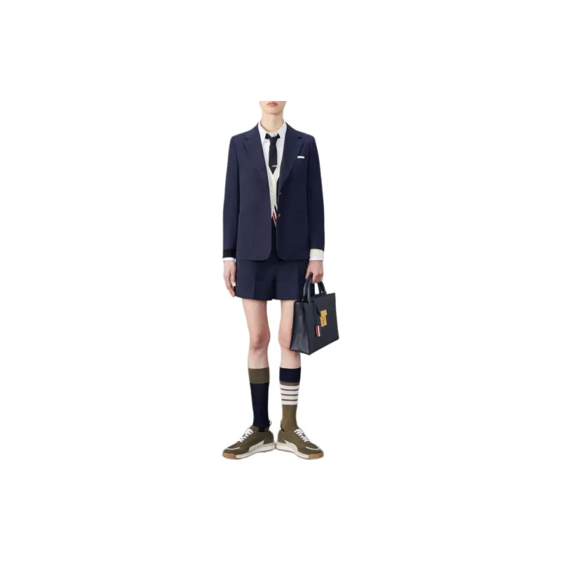 THOM BROWNE 4 Bar tab Tailored Shorts-1