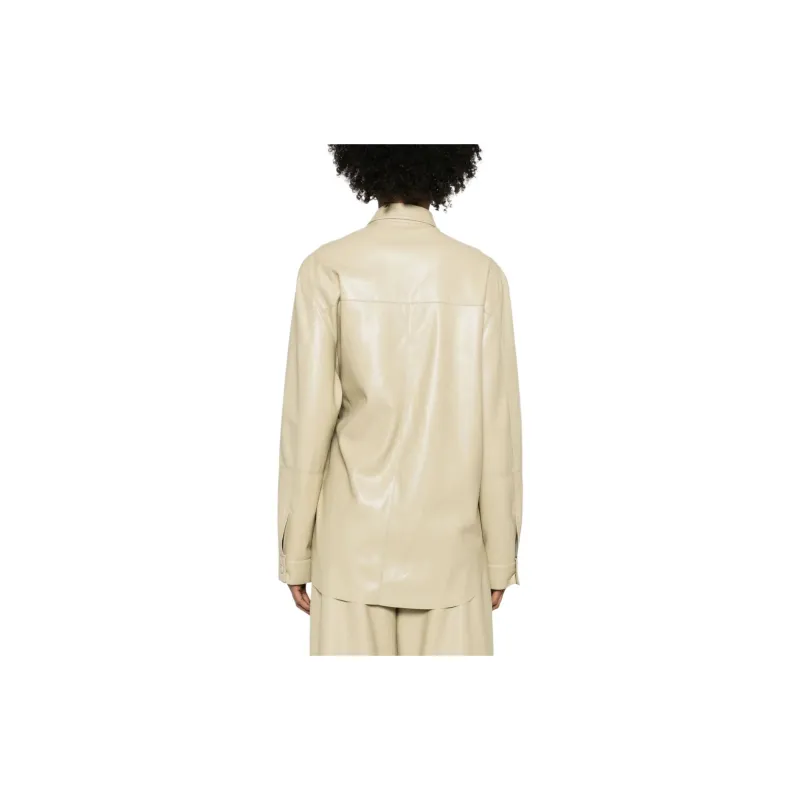 NANUSHKA Ileka Faux-leather Shirt-2