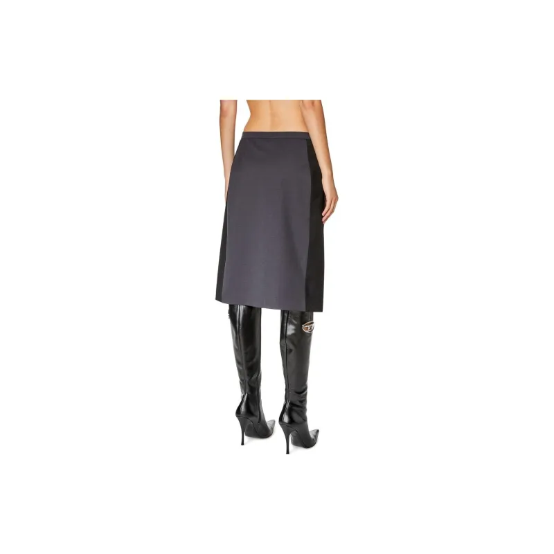 DIESEL Casual Long Skirts Women's Black Gray Color-2