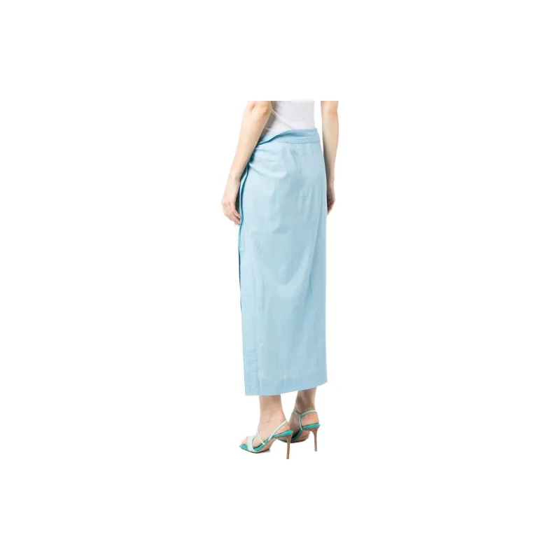 Jacquemus La Jupe Draggiu Draped Maxi Skirt-2
