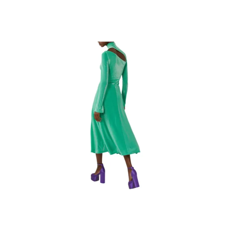 Rotate Long-Sleeved Dresses Women's Green-4