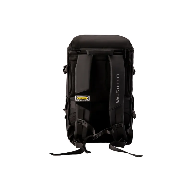 LARA STAR Matte Finish 500D Mesh Fabric Fitness Backpack Tubas Unisex Black-3
