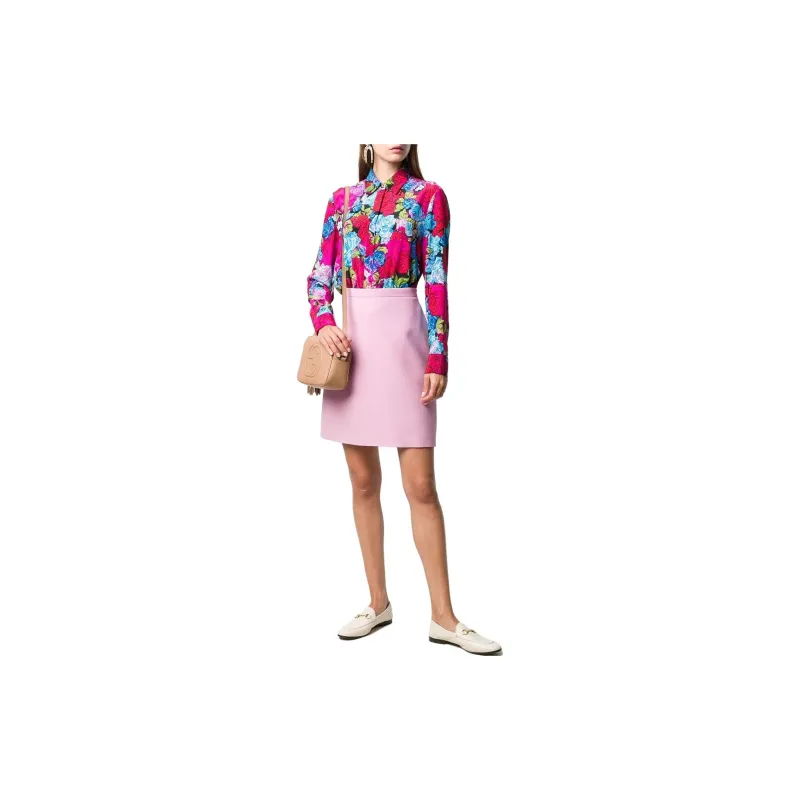 GUCCI FW23 Casual Short Skirts Women's Candy Pink-1