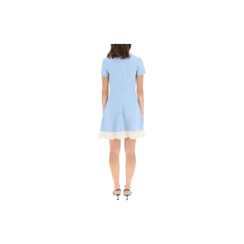 RED VALENTINO Short Sleeved Dresses Women's Blue-4