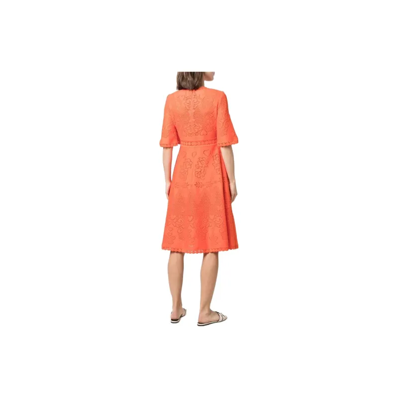 Valentino SS22 Short-Sleeved Dresses Women's Orange-2