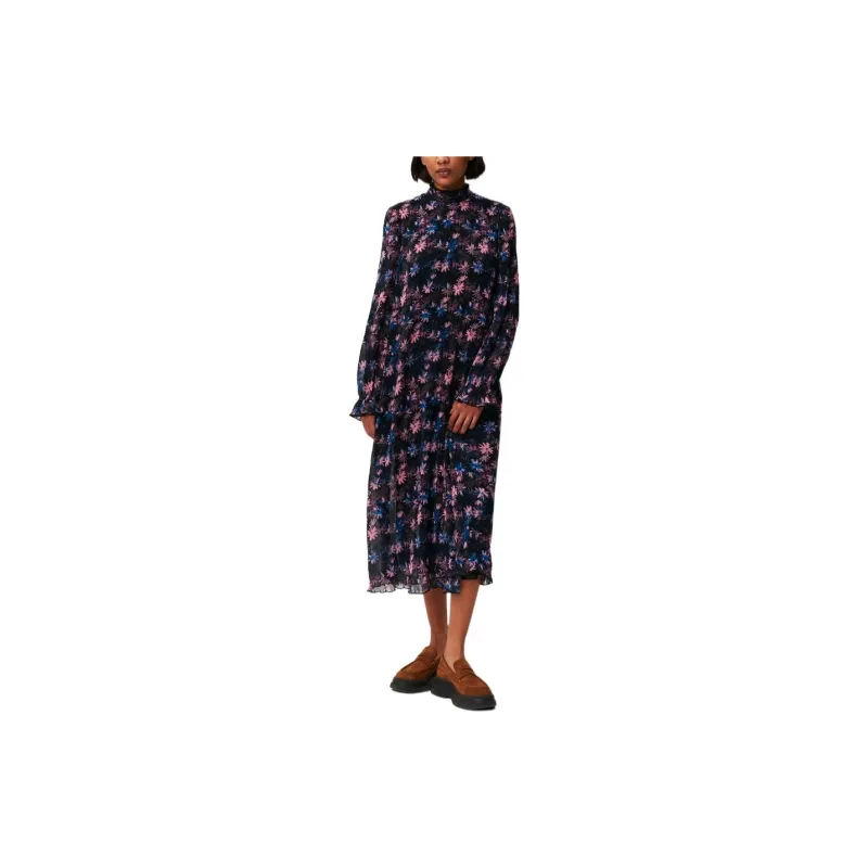GANNI Long-Sleeved Dresses Women's Black-1