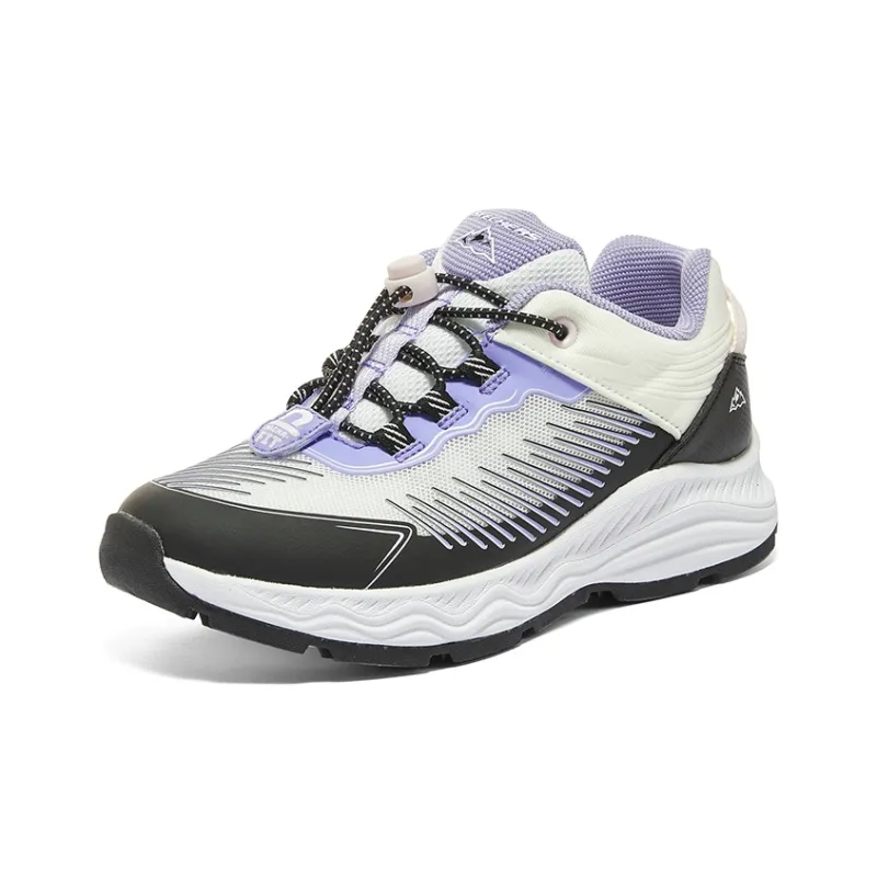 Skechers Girls Cushioning Wear Resistant Low Top Kids' Running Shoes White Black Teenagers-2
