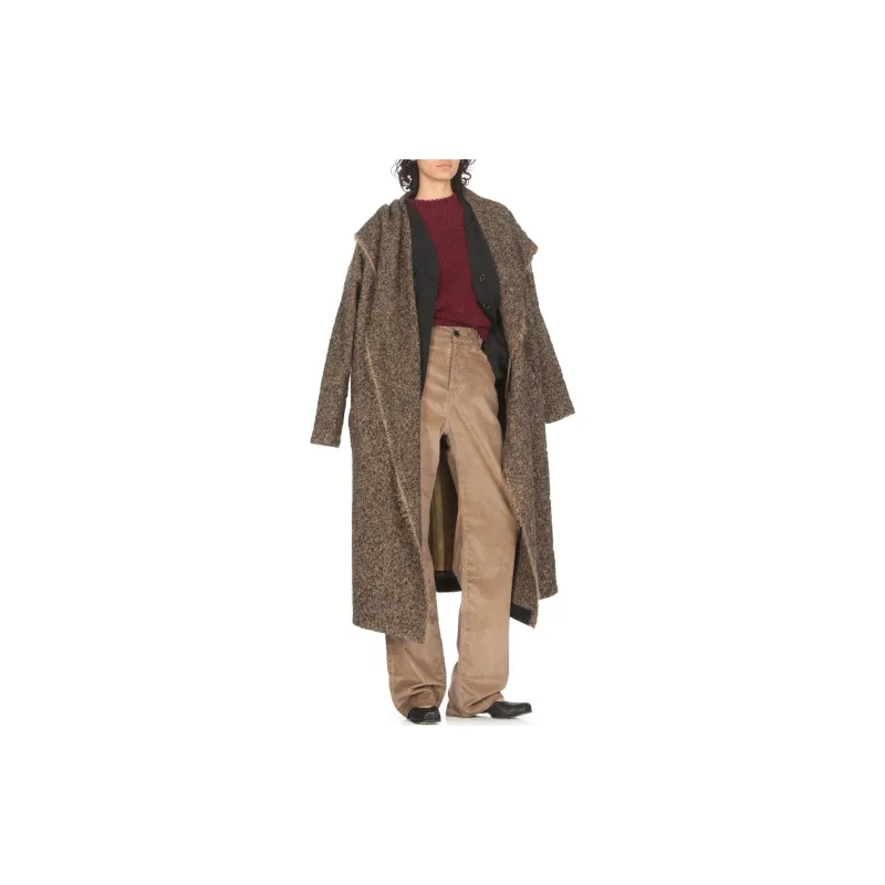 UMA WANG Straight-Leg Velvet Tree Pants-1