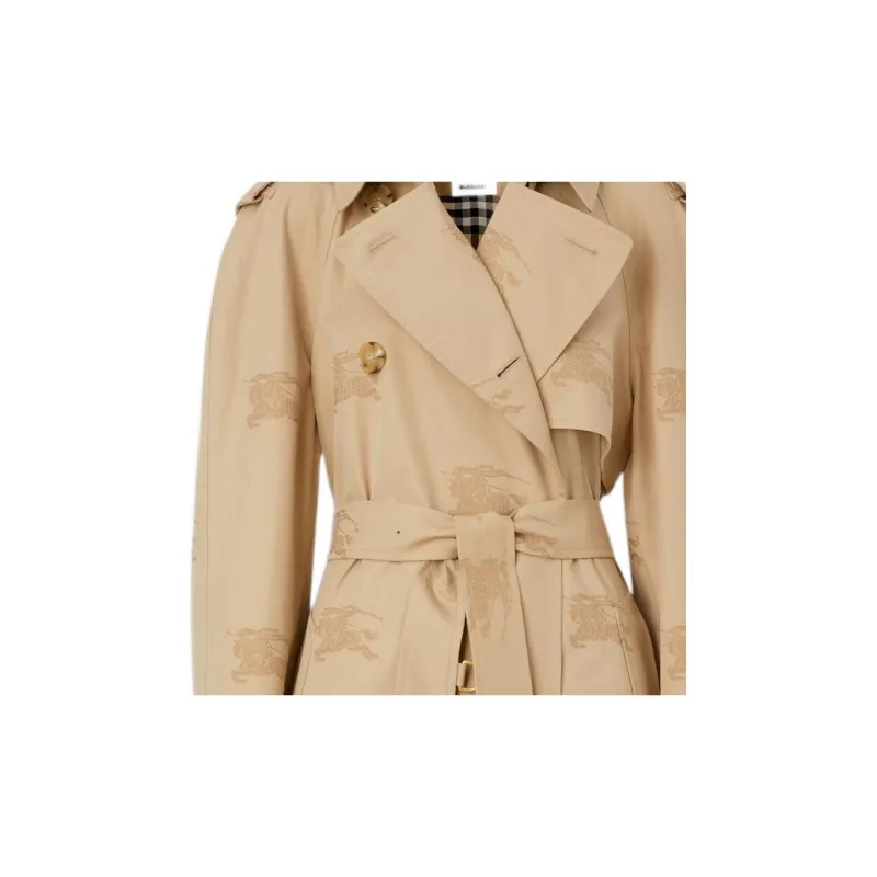 Burberry Trench Coats Women's Soft Yellow Umber-3