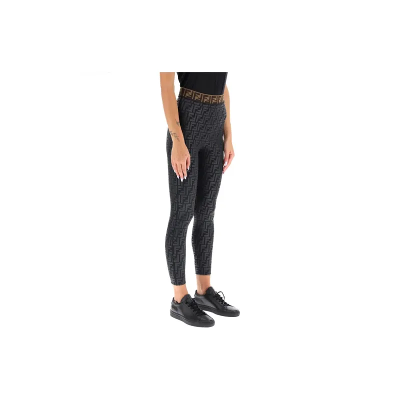 FENDI Leggings Women's Black-3