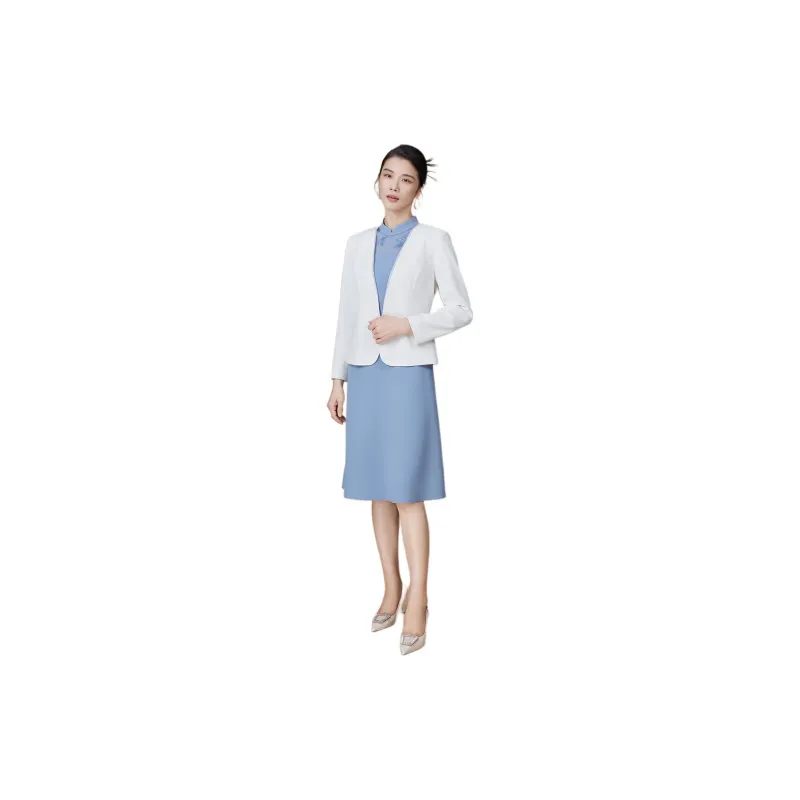 BBLLUUEE Long Sleeved Dress Women's Moonlight Blue-4