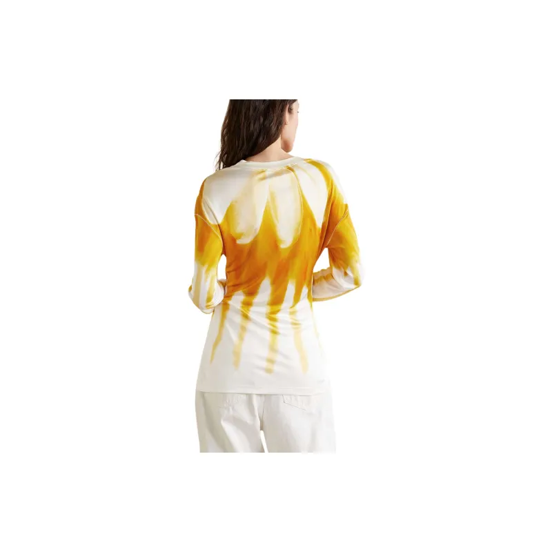 MARNI Drop Shoulder Sleeve T Shirt Women's Gold-1