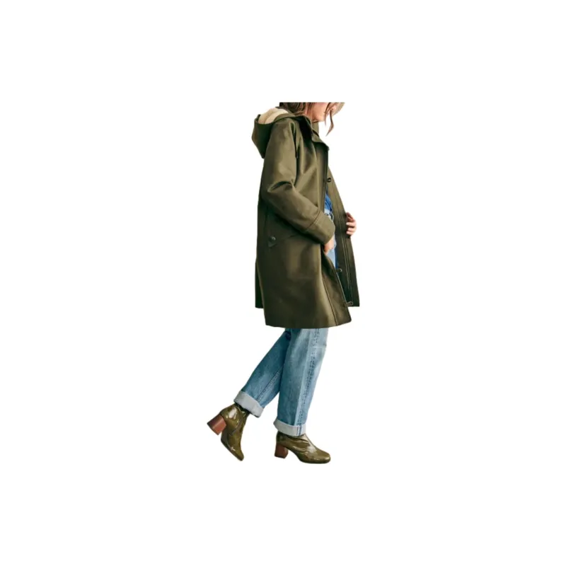 Sézane Coats Women's Khaki-1