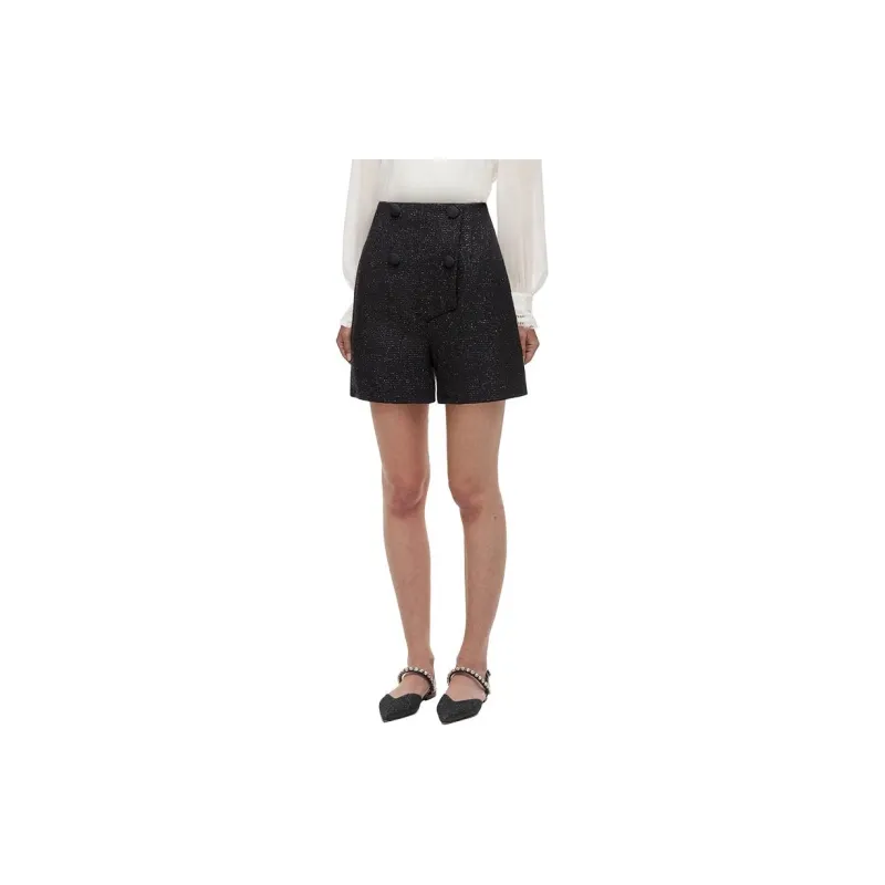 Self portrait Casual Shorts Women's Classic Black-1