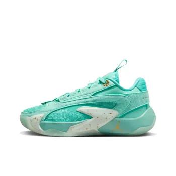 Jordan Luka 2 Slip Resistant Cushioning Abrasion Resistant Low Top Children's Basketball Shoes Green Teenagers