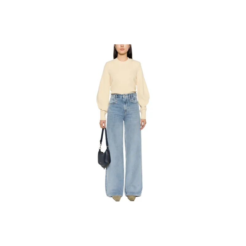 ISABEL MARANT Lemony Wide-Leg Jeans-1