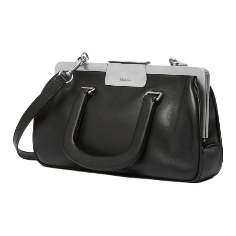 MaxMara Calfskin Shoulder Bag, Crossbody Bag, Handbag Small Size Women's Black-1