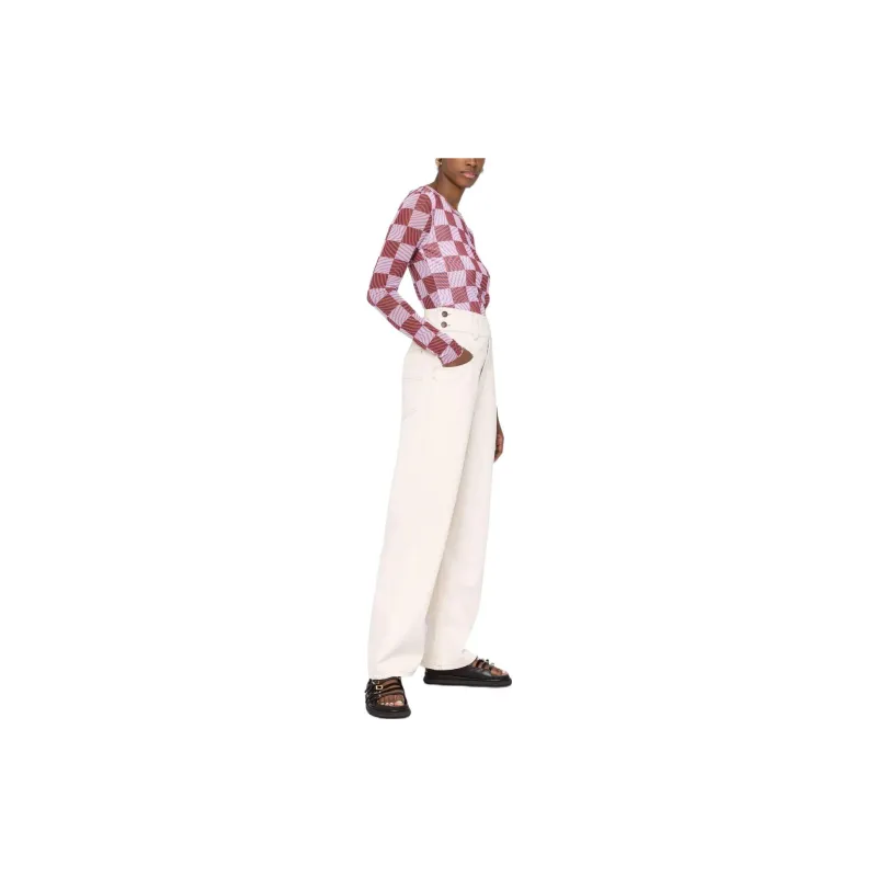 ISABEL MARANT Knitted Sweatpants Women's White-2