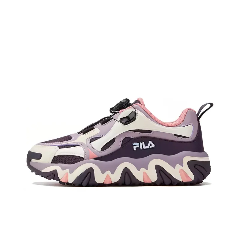 FILA KIDS Breathable And Slip Resistant Low Top Kids' Training Shoes Dark Purple Unisex-0