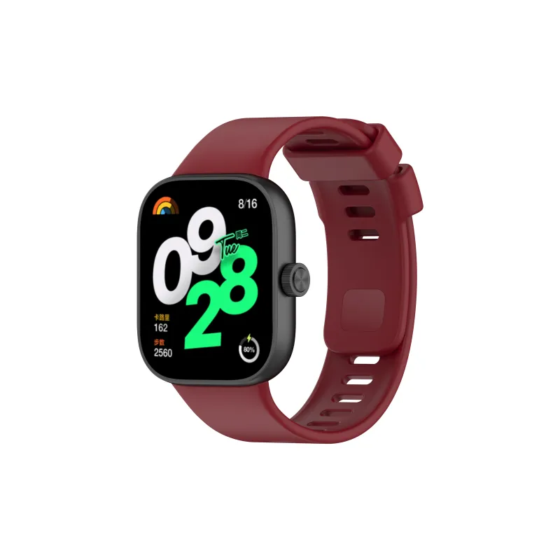 FZRT Xiaomi Red Beige Compatibility Watch Band Quick Release Silicone One Piece Strap Silicone Material-16