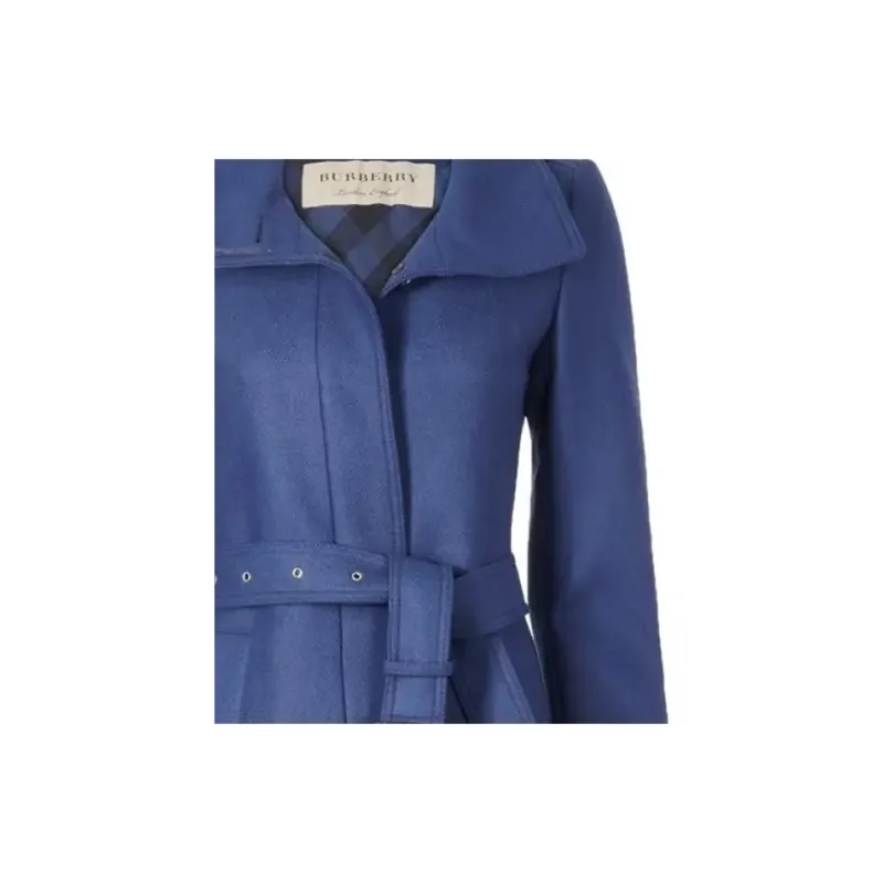 Burberry Coats Women's Blue-4