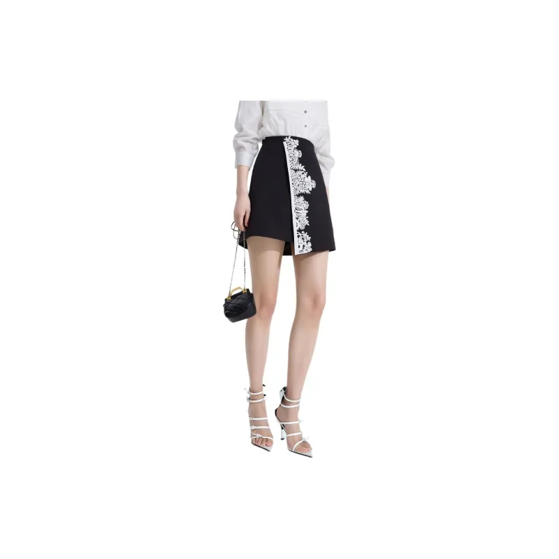 Ochirly Casual Short Skirts Women's Black-4