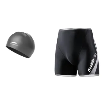 DOUBLEFISH Swimming Sets Polyester Polyamide Elastane Beach Pool Snorkeling Men's Black