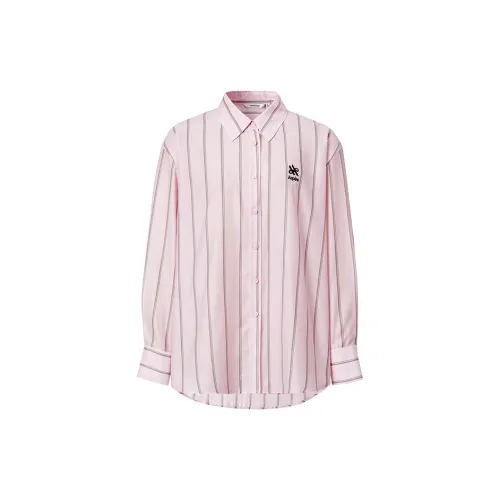 Hopeshow Shirts Women's Pink Stripe