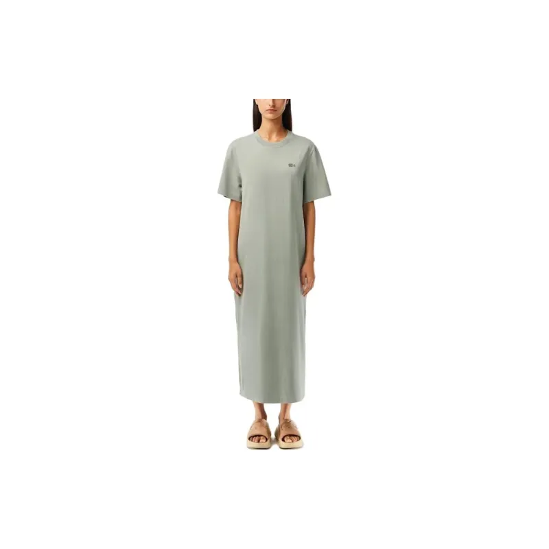 LACOSTE Short Sleeved Dresses Women's Gray-1