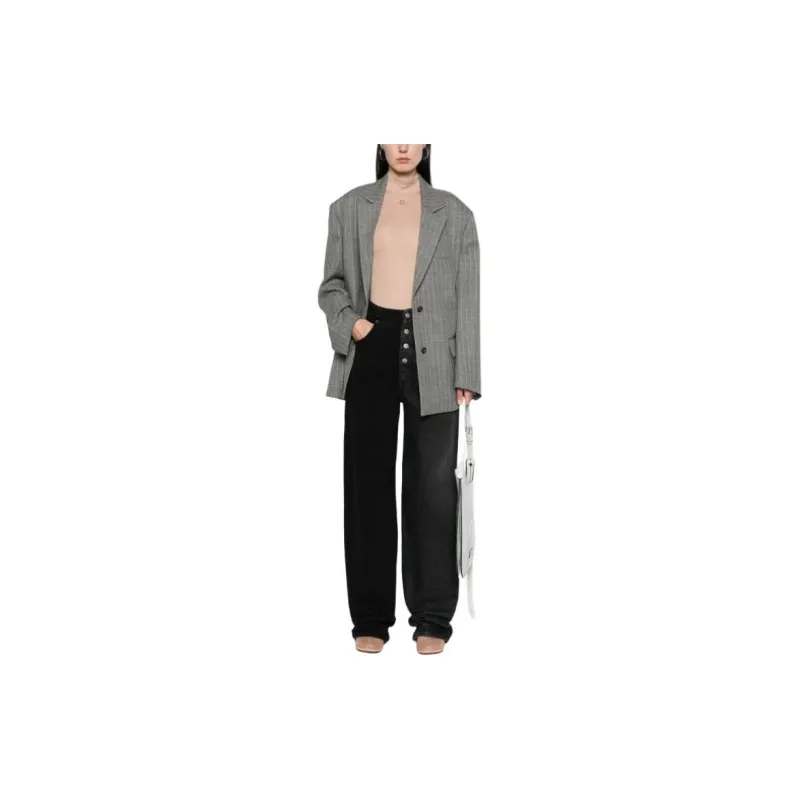 MM6 Maison Margiela Half And Half Wide leg Jeans-4
