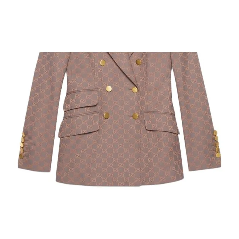 GUCCI Gg Jacquard Double breasted Blazer-5