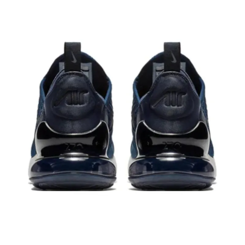 Nike Air Max 270 Cushioning, Slip Resistant, And Abrasion Resistant Low Top Casual Shoes Blue Teenagers-3