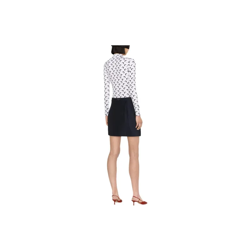 Marine Serre Crescent Print Turtleneck Long Sleeved Top-3