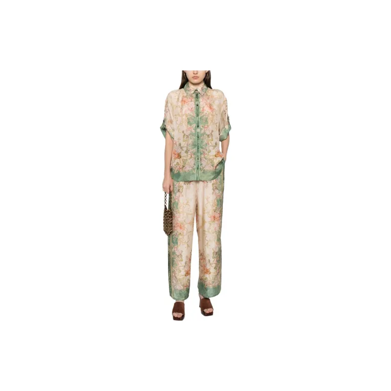 Zimmermann August Drawstring Silk Wide-leg Trousers-1