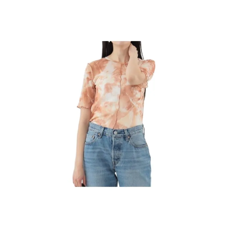 Beams T Shirts Women's Orange-3