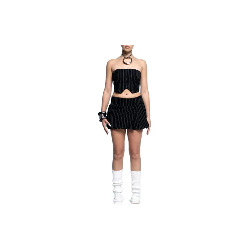 The Kript Casual Short Skirts Women's Black-1