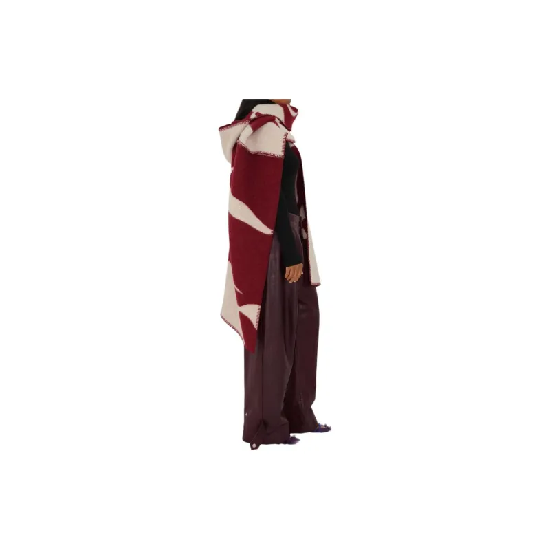 Burberry FW23 Cloaks Women's Deep Red-4