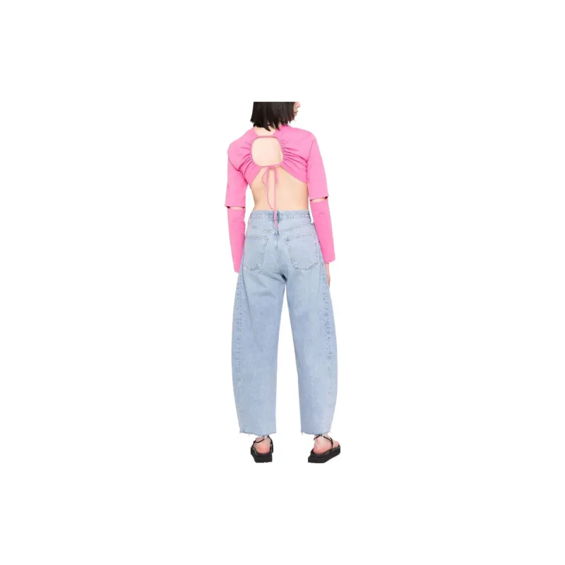 AGOLDE High Waisted Wide Leg Jeans-2