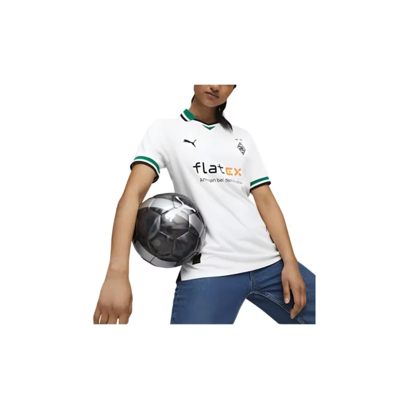 PUMA Borussia Mönchengladbach 23/24 Home Jersey Soccer Jerseys Women's White-3