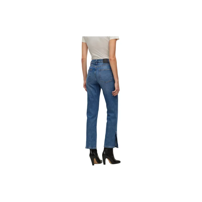 HUGO BOSS High-Waisted Jeans Comfort-Stretch Denim Jeans Women's Blue-3