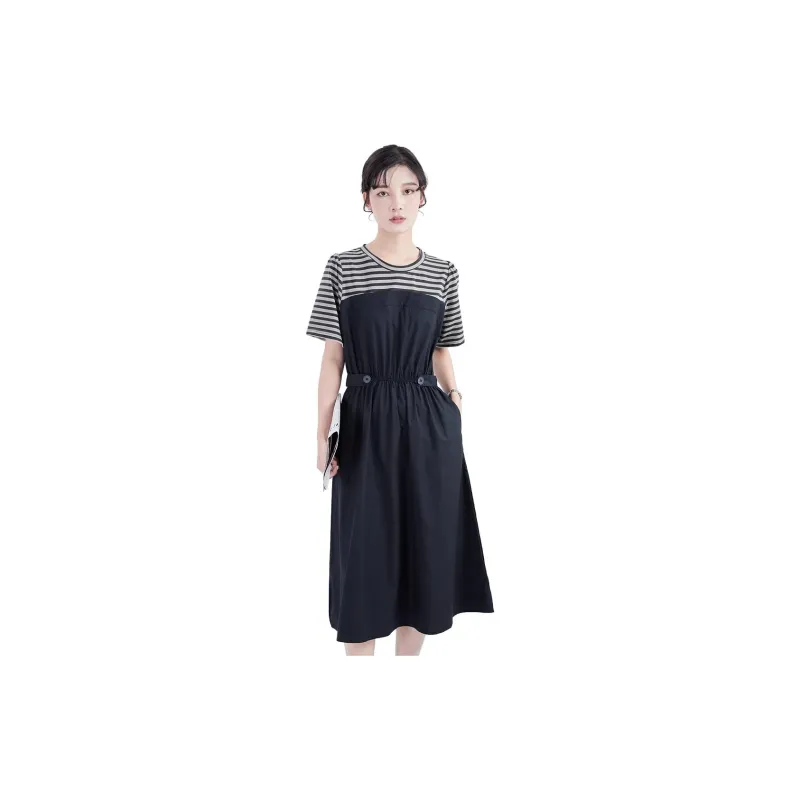 Gui'er Short-Sleeved Dresses Women's Black-1