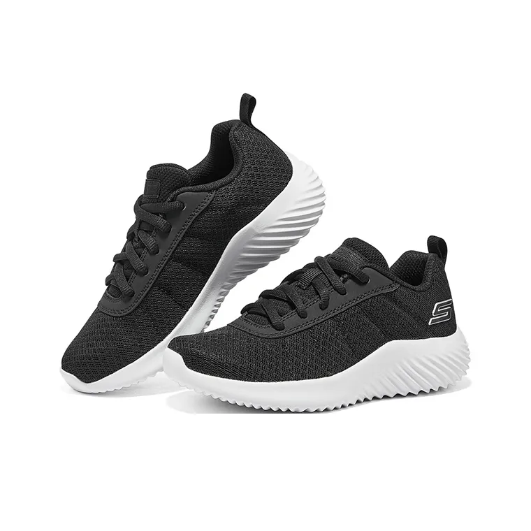 Skechers Boys Slip-Resistant Cushioning Wear-Resistant Low-Top Kids' Running Shoes Black Teenagers-2