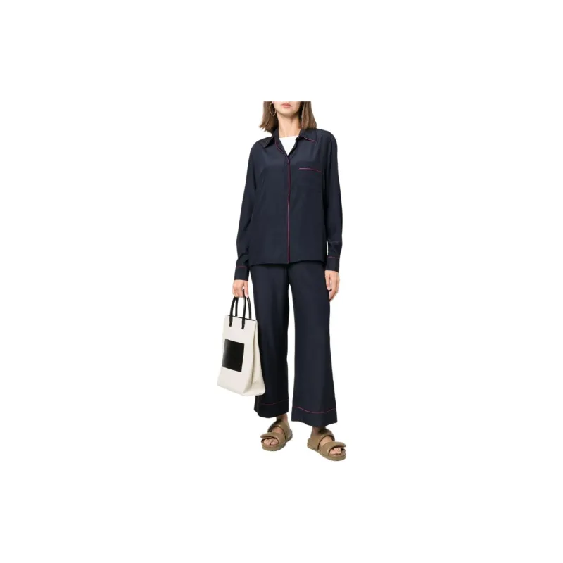 PAROSH Shirts Women's Navy-1