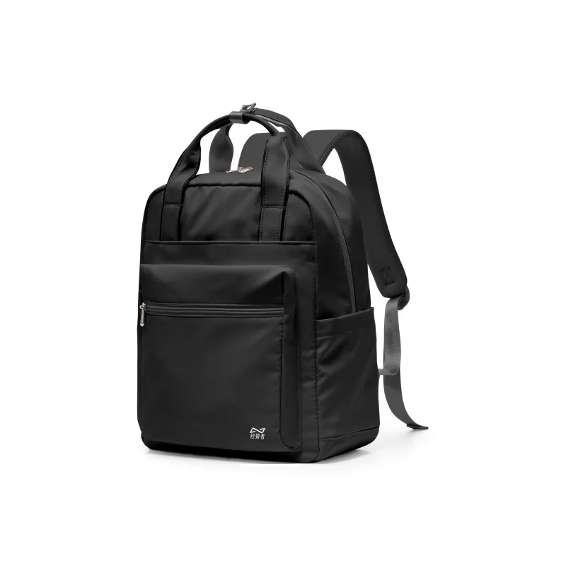 KEYSTREET Nylon Backpack Regular Unisex Beige White Brown/Black-4