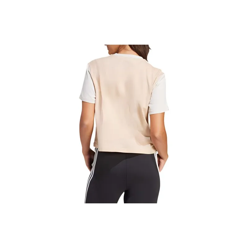 Adidas Essential Regular T Shirt Women's Beige-3