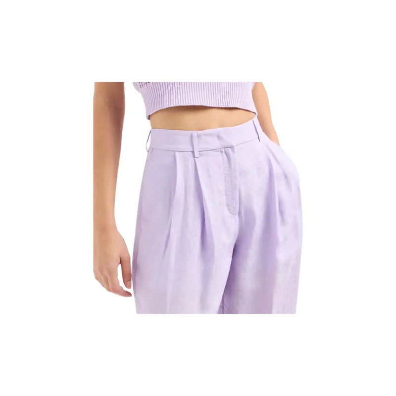 ARMANI EXCHANGE SS24 Casual Pants Women's Light Purple-4