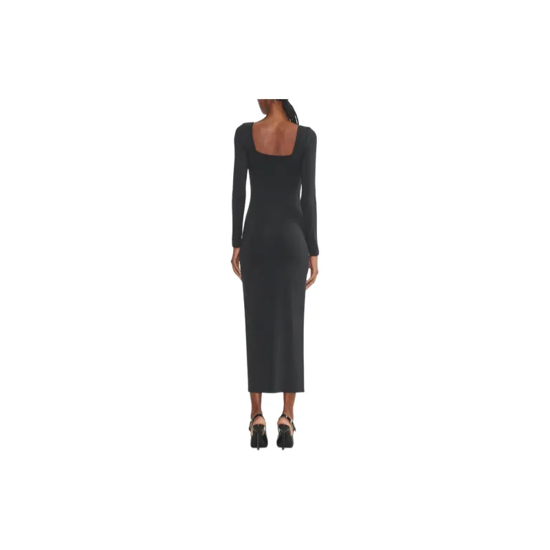 ARITZIA FW24 Contour Squareneck Longsleeve Maxi Dress Long-Sleeved Dresses Women's BLACK/Black-4