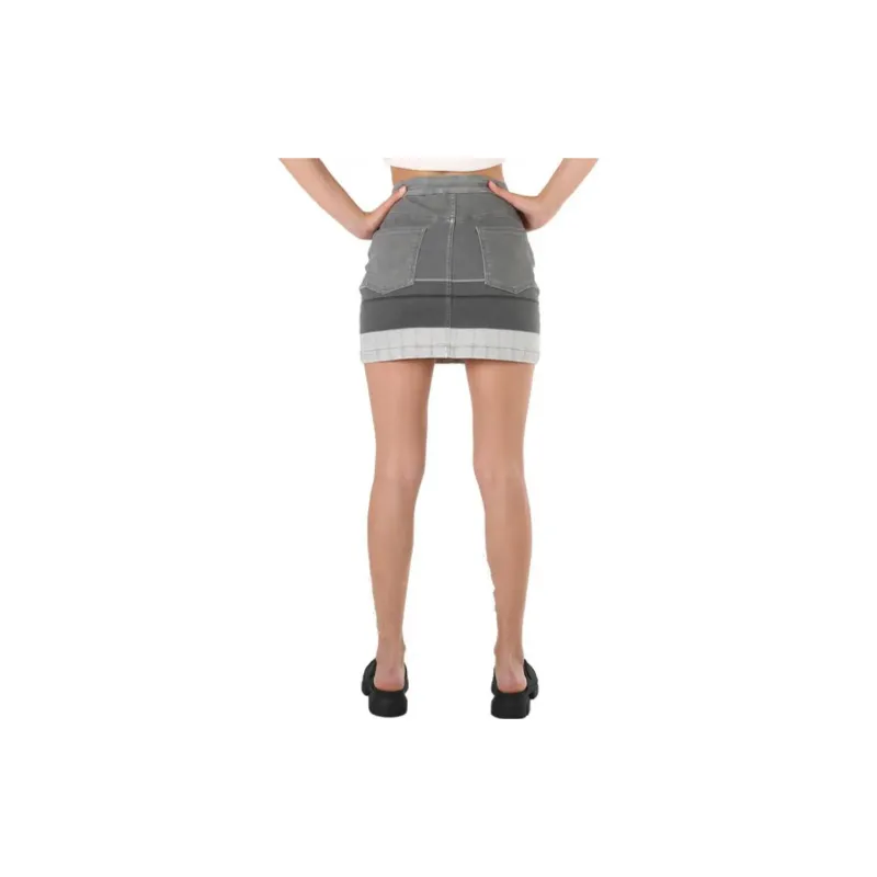 Burberry Denim Short Skirts Women's Gray-2