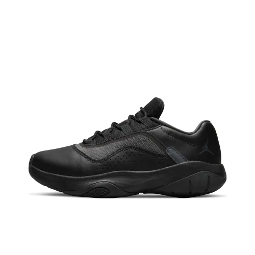 Jordan Air Jordan 11 Wear-Resistant Low-Top Children's Basketball Shoes Black Teenagers