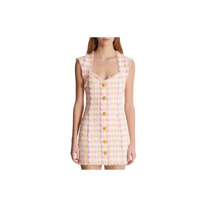 BALMAIN Miami Tweed Mini Dress-4